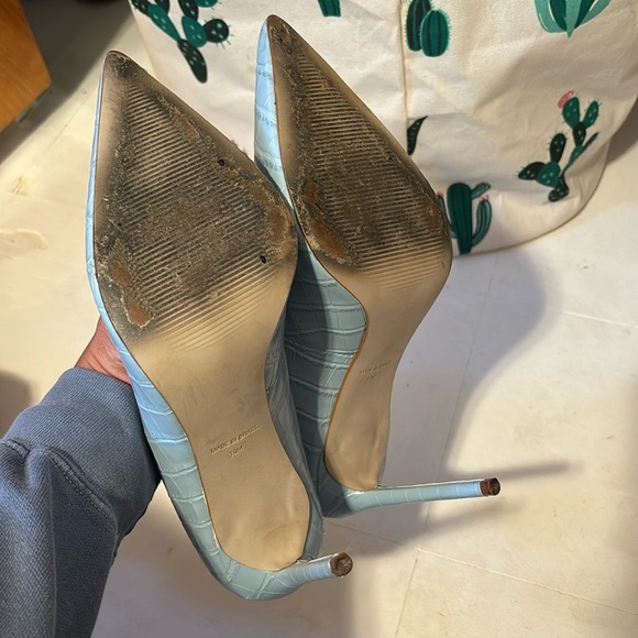 Steve Madden Women's Vala Pump in Light Blue Croco, Size 10 - Picture 3 of 6
